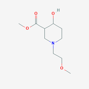 molecular formula C10H19NO4 B1478604 Methyl 4-hydroxy-1-(2-methoxyethyl)piperidine-3-carboxylate CAS No. 2098052-92-5
