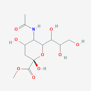 molecular formula C12H21NO9 B14786069 methyl (2S)-5-acetamido-2,4-dihydroxy-6-(1,2,3-trihydroxypropyl)oxane-2-carboxylate 