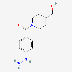 molecular formula C13H19N3O2 B14786077 (4-Hydrazinylphenyl)(4-(hydroxymethyl)piperidin-1-yl)methanone 