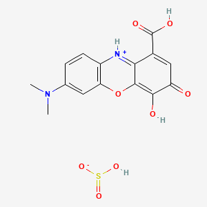 molecular formula C15H14N2O8S B14786164 Gallocyanine BS; Gallocyanine DH; Brilliant Chrome Blue P 