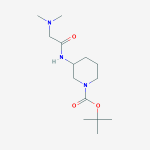 molecular formula C14H27N3O3 B14786217 Tert-butyl 3-[[2-(dimethylamino)acetyl]amino]piperidine-1-carboxylate 