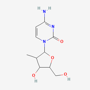 molecular formula C10H15N3O4 B14786312 4-Amino-1-[4-hydroxy-5-(hydroxymethyl)-3-methyloxolan-2-yl]pyrimidin-2-one 