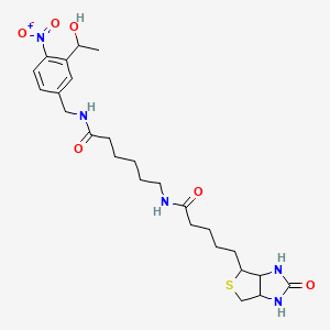 molecular formula C25H37N5O6S B14786325 N-(3-(1-hydroxyethyl)-4-nitrobenzyl)-6-(5-((3aS,4S,6aR)-2-oxohexahydro-1H-thieno[3,4-d]imidazol-4-yl)pentanamido)hexanamide 