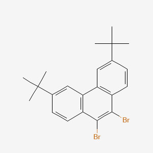 molecular formula C22H24Br2 B14786345 9,10-Dibromo-3,6-di-tert-butylphenanthrene 