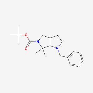 molecular formula C20H30N2O2 B14786353 tert-Butyl 1-benzyl-6,6-dimethylhexahydropyrrolo[3,4-b]pyrrole-5(1H)-carboxylate 