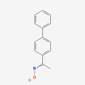 molecular formula C14H13NO B14786366 4-Acetylbiphenyl oxime 