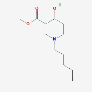 molecular formula C12H23NO3 B1478637 Methyl 4-hydroxy-1-pentylpiperidine-3-carboxylate CAS No. 2098031-37-7
