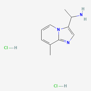 molecular formula C10H15Cl2N3 B14786435 1-(8-Methylimidazo[1,2-a]pyridin-3-yl)ethanamine;dihydrochloride 