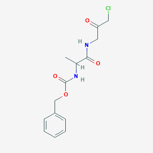molecular formula C14H17ClN2O4 B14786453 benzyl N-[1-[(3-chloro-2-oxopropyl)amino]-1-oxopropan-2-yl]carbamate 