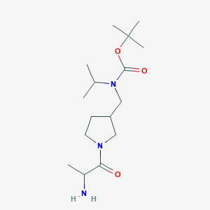molecular formula C16H31N3O3 B14786674 tert-Butyl ((1-((S)-2-aminopropanoyl)pyrrolidin-3-yl)methyl)(isopropyl)carbamate 