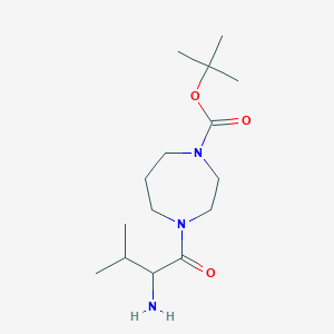 molecular formula C15H29N3O3 B14786727 Tert-butyl 4-(2-amino-3-methylbutanoyl)-1,4-diazepane-1-carboxylate 