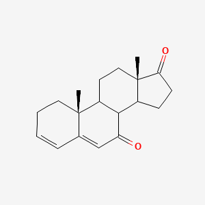 molecular formula C19H24O2 B14786734 (3aS,3bR,9aR,9bS,11aS)-9a,11a-dimethyl-1H,2H,3H,3aH,3bH,4H,8H,9H,9aH,9bH,10H,11H,11aH-cyclopenta[a]phenanthrene-1,4-dione 