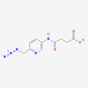 molecular formula C10H11N5O3 B14786760 picolyl-azide-Acid 