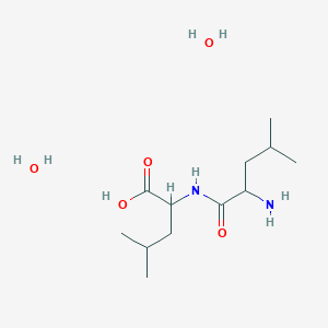 molecular formula C12H28N2O5 B14786925 2-[(2-Amino-4-methylpentanoyl)amino]-4-methylpentanoic acid;dihydrate 