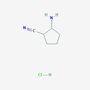 molecular formula C6H11ClN2 B14786991 2-Aminocyclopentane-1-carbonitrile;hydrochloride 