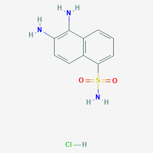molecular formula C10H12ClN3O2S B014787 1,2-二氨基萘-5-磺酰胺，盐酸盐 CAS No. 1049752-75-1