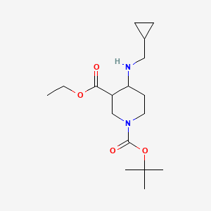 1-(Tert-butyl) 3-ethyl 4-((cyclopropylmethyl)amino)piperidine-1,3-dicarboxylate