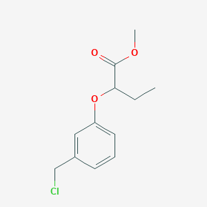 molecular formula C12H15ClO3 B14787017 Methyl 2-[3-(chloromethyl)phenoxy]butanoate 