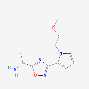 1-(3-(1-(2-methoxyethyl)-1H-pyrrol-2-yl)-1,2,4-oxadiazol-5-yl)ethan-1-amine