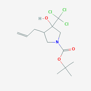 molecular formula C13H20Cl3NO3 B14787125 tert-Butyl 4-allyl-3-hydroxy-3-(trichloromethyl)pyrrolidine-1-carboxylate 