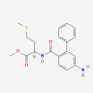 molecular formula C19H22N2O3S B14787140 N-[(5-Amino[1,1'-biphenyl]-2-yl)carbonyl]-L-methionine methyl ester 