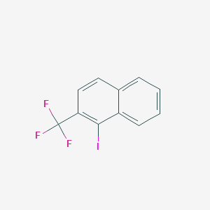 molecular formula C11H6F3I B14787153 1-Iodo-2-(trifluoromethyl)naphthalene 