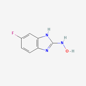 molecular formula C7H6FN3O B14787268 N-(6-Fluoro-1H-benzo[d]imidazol-2-yl)hydroxylamine 