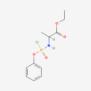 molecular formula C11H15ClNO4P B14787282 Ethyl 2-[[chloro(phenoxy)phosphoryl]amino]propanoate 