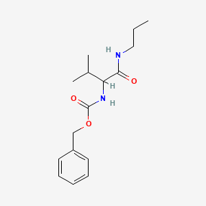 molecular formula C16H24N2O3 B14787353 Benzyl N-[2-methyl-1-(propylcarbamoyl)propyl]carbamate 