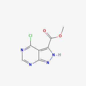 molecular formula C7H5ClN4O2 B14787450 methyl 4-chloro-1H-pyrazolo[3,4-d]pyrimidine-3-carboxylate 