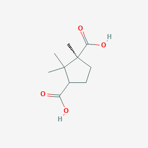 molecular formula C10H16O4 B14787458 (1S)-1,2,2-trimethylcyclopentane-1,3-dicarboxylic acid 