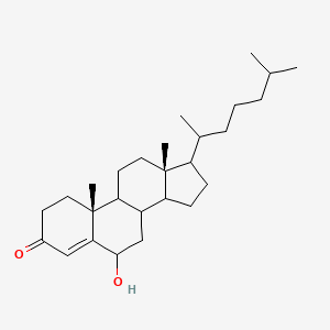 molecular formula C27H44O2 B14787518 (10R,13R)-6-hydroxy-10,13-dimethyl-17-(6-methylheptan-2-yl)-1,2,6,7,8,9,11,12,14,15,16,17-dodecahydrocyclopenta[a]phenanthren-3-one 