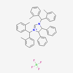 molecular formula C45H43BF4N2 B14787558 (4R,5R)-1,3-Bis(di-o-tolylmethyl)-4,5-diphenyl-4,5-dihydro-1H-imidazol-3-ium tetrafluoroborate 