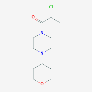 molecular formula C12H21ClN2O2 B1478759 2-chloro-1-(4-(tetrahydro-2H-pyran-4-yl)piperazin-1-yl)propan-1-one CAS No. 2098129-84-9