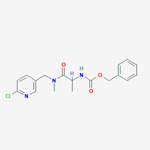molecular formula C18H20ClN3O3 B14787698 benzyl N-[1-[(6-chloropyridin-3-yl)methyl-methylamino]-1-oxopropan-2-yl]carbamate 