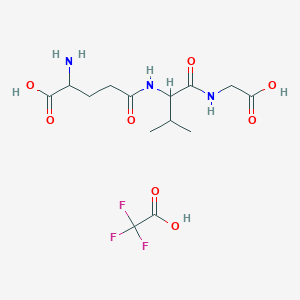 molecular formula C14H22F3N3O8 B14787732 H-DL-gGlu-DL-Val-Gly-OH.TFA 