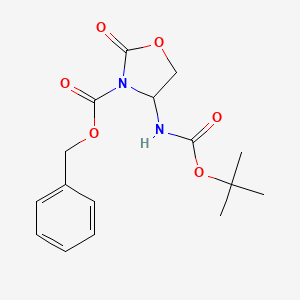 molecular formula C16H20N2O6 B14787789 Benzyl 4-[(2-methylpropan-2-yl)oxycarbonylamino]-2-oxo-1,3-oxazolidine-3-carboxylate 