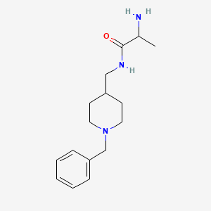 molecular formula C16H25N3O B14787956 2-amino-N-[(1-benzylpiperidin-4-yl)methyl]propanamide 