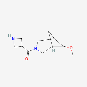 molecular formula C11H18N2O2 B1478805 Azetidin-3-yl(6-methoxy-3-azabicyclo[3.1.1]heptan-3-yl)methanone CAS No. 2098090-31-2
