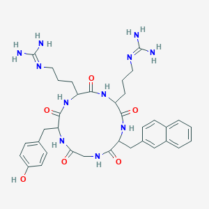 molecular formula C36H47N11O6 B14788066 cyclo[DL-2Nal-Gly-DL-Tyr-DL-Arg-DL-Arg] 