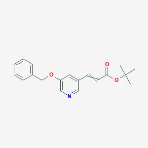 molecular formula C19H21NO3 B14788076 tert-Butyl (E)-3-(5-(benzyloxy)pyridin-3-yl)acrylate 