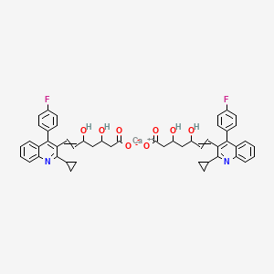 molecular formula C50H46CaF2N2O8 B14788086 calcium;7-[2-cyclopropyl-4-(4-fluorophenyl)quinolin-3-yl]-3,5-dihydroxyhept-6-enoate 