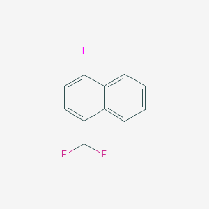 molecular formula C11H7F2I B14788186 1-(Difluoromethyl)-4-iodonaphthalene 