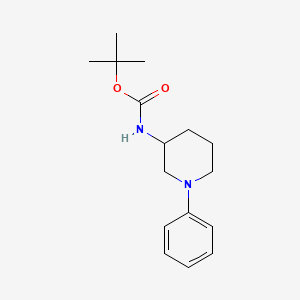 molecular formula C16H24N2O2 B14788303 tert-butyl N-(1-phenylpiperidin-3-yl)carbamate 