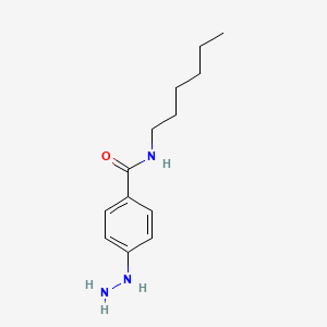 molecular formula C13H21N3O B14788321 N-Hexyl-4-hydrazinylbenzamide 