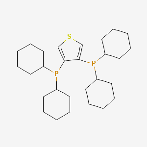 molecular formula C28H46P2S B14788335 3,4-Bis(dicyclohexylphosphino)thiophene 
