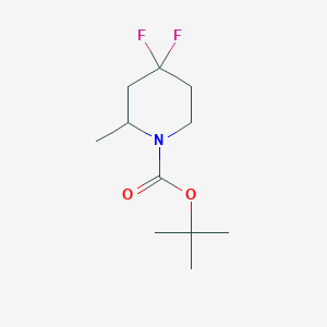 molecular formula C11H19F2NO2 B14788358 Tert-butyl 4,4-difluoro-2-methylpiperidine-1-carboxylate 
