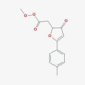 molecular formula C14H14O5 B147884 Methyl 2,3-dihydro-2-hydroxy-5-(4-methylphenyl)-3-oxo-2-furanacetate CAS No. 139266-65-2