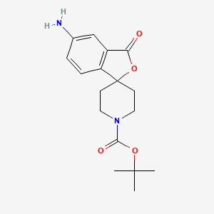 molecular formula C17H22N2O4 B14788526 tert-Butyl 5-amino-3-oxo-3H-spiro[isobenzofuran-1,4'-piperidine]-1'-carboxylate 