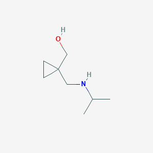 molecular formula C8H17NO B14788555 Cyclopropanemethanol, 1-[[(1-methylethyl)amino]methyl]- 